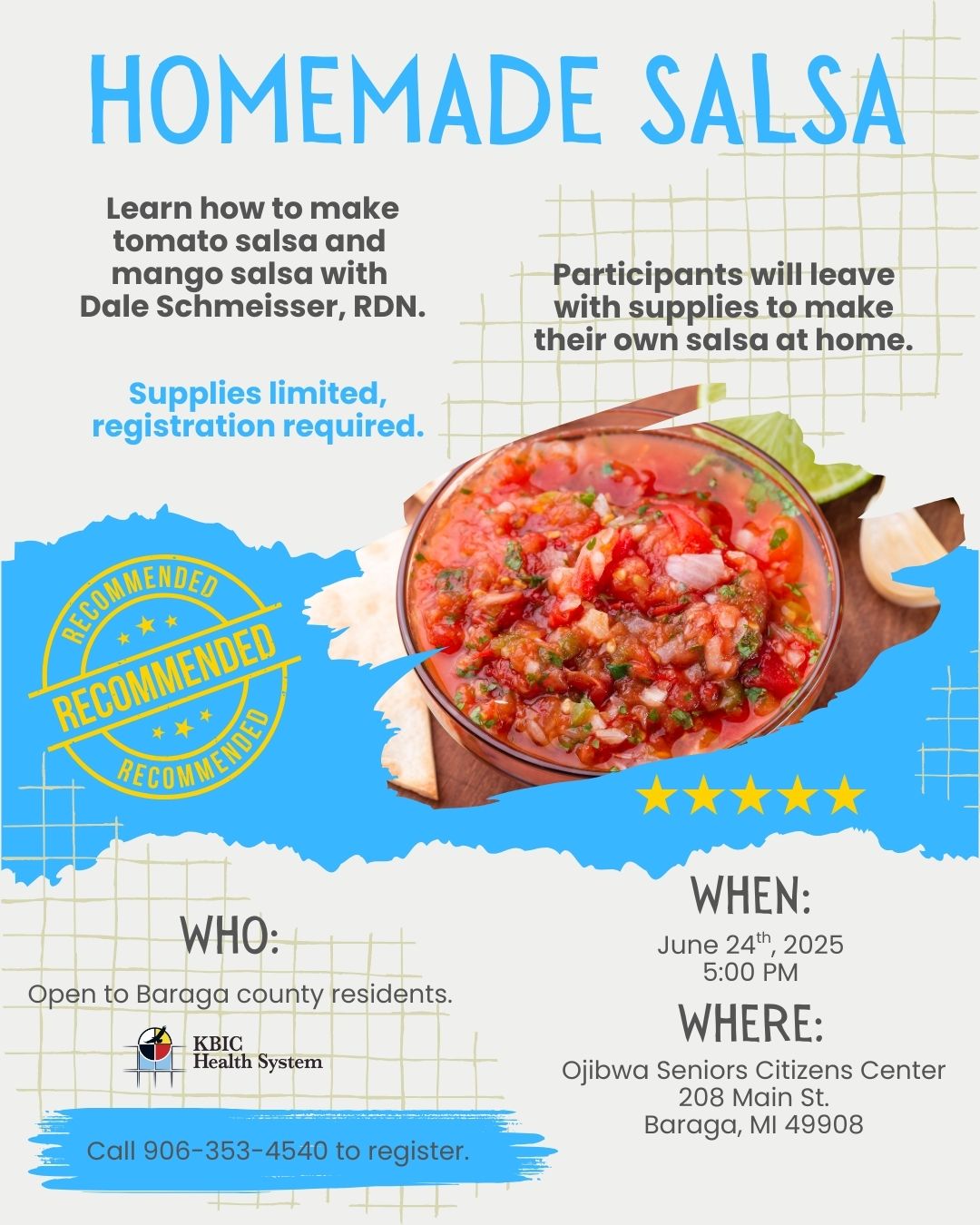 Homemade salsa event notice