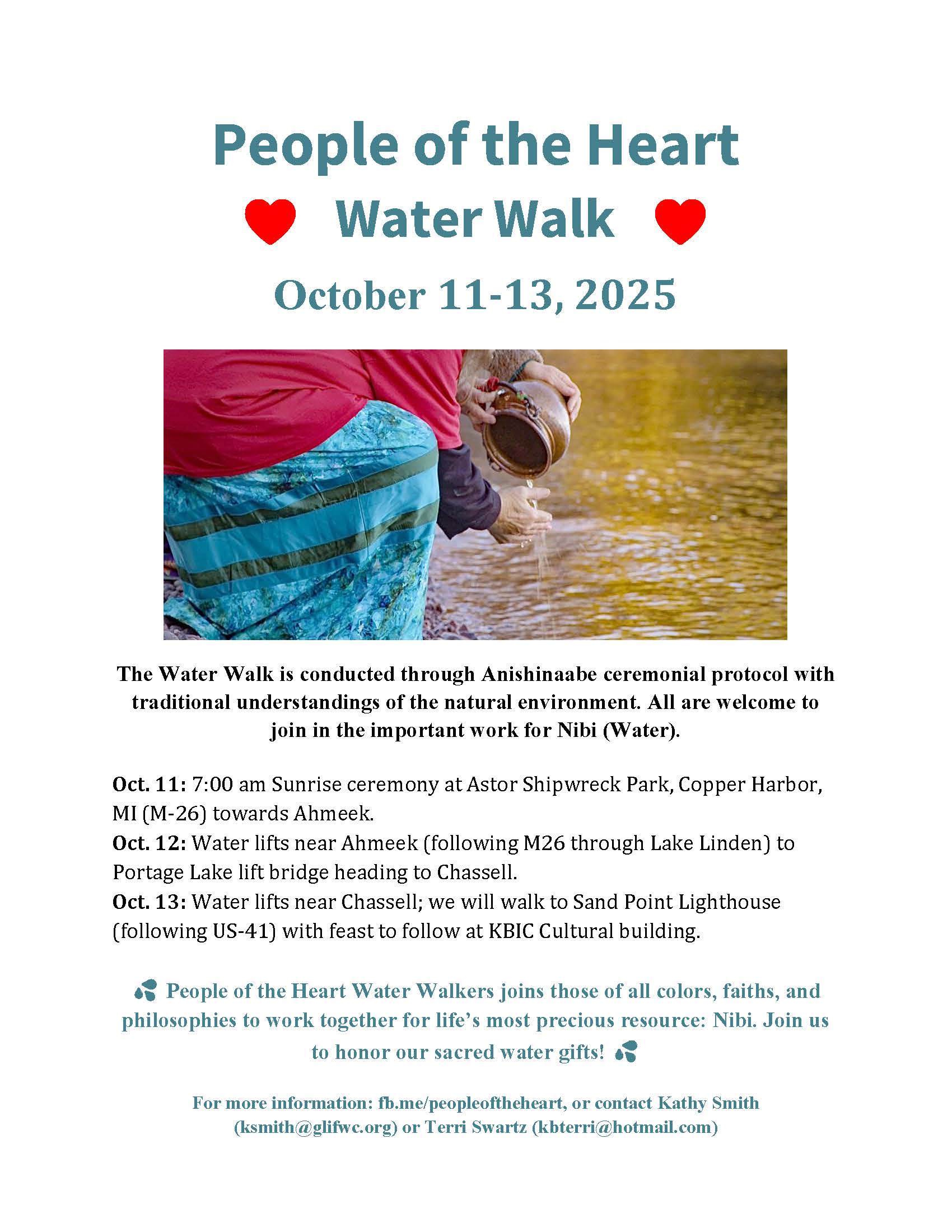 People of the heart water walk notice