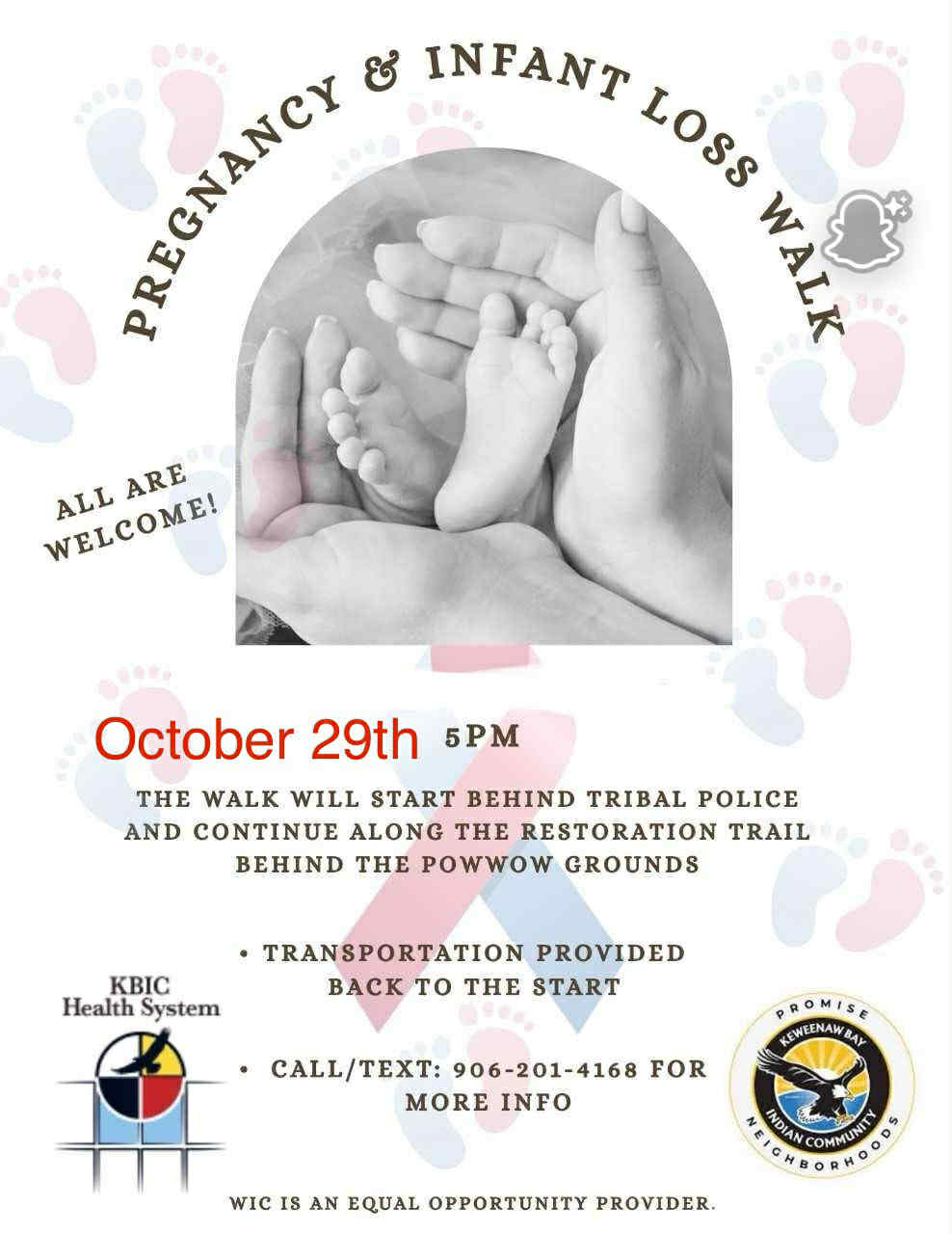 Pregnancy & Infant loss walk even notice