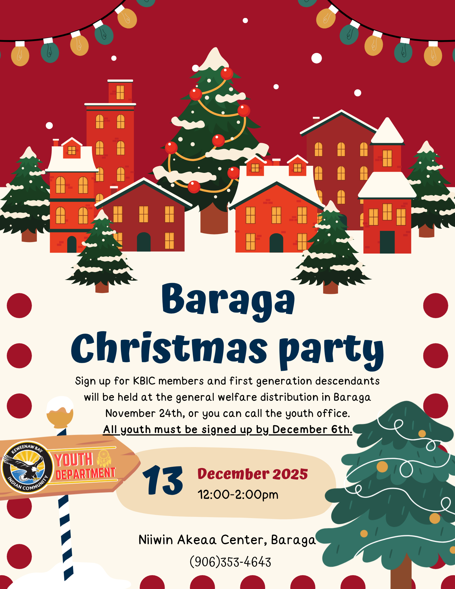 Baraga Christmas notice