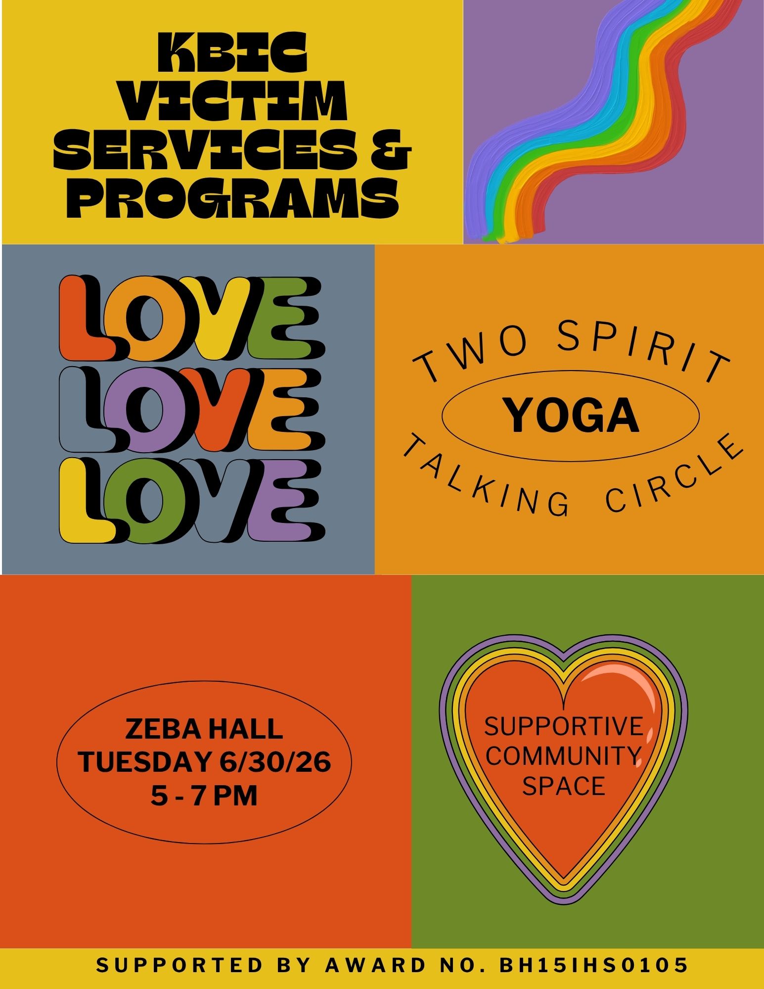 KBIC Victim Services & Programs "Two Spirit Talking Circle:Yoga" notice