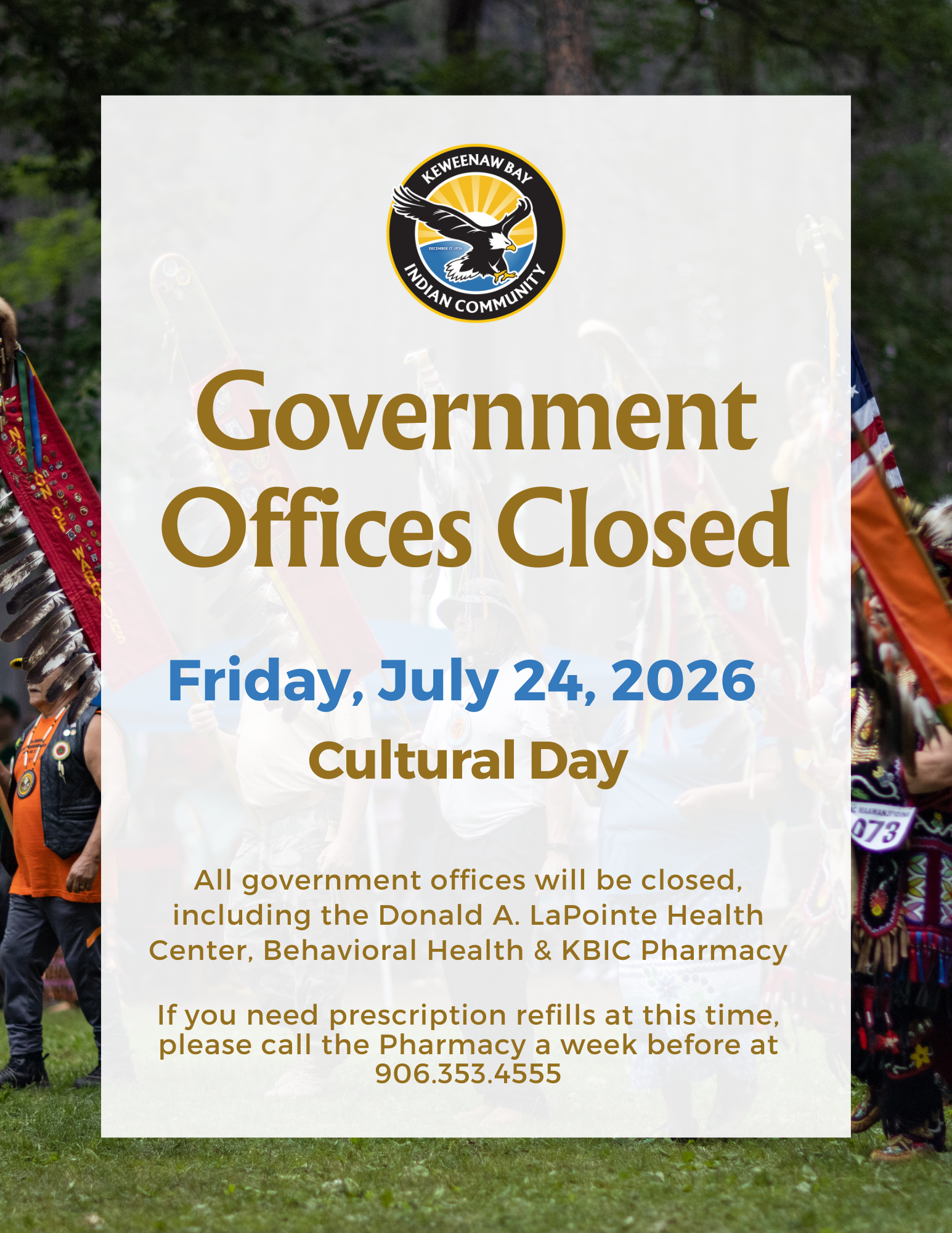 Government Offices Closed notice for Cultural Day
