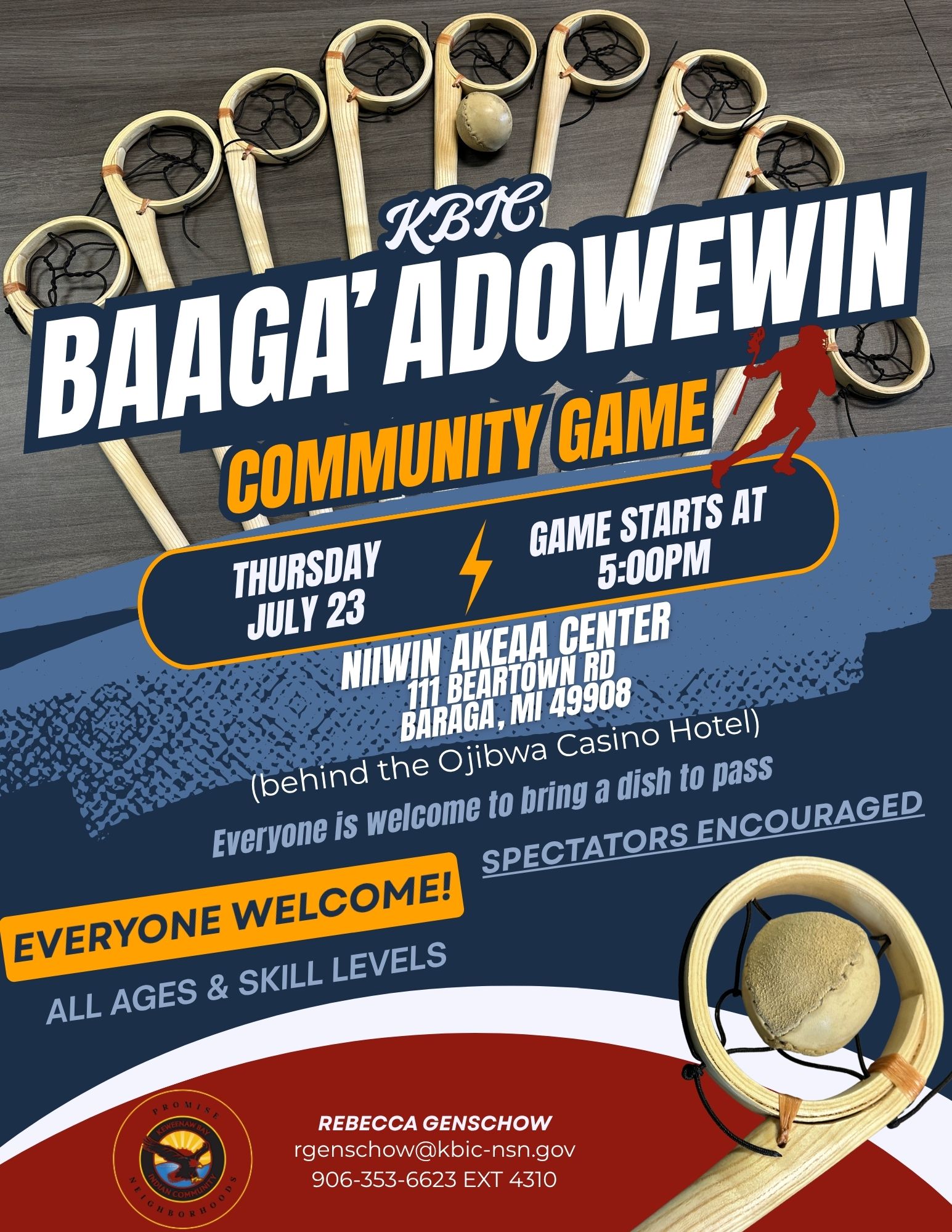 Baaga'adowewin Game Flyer