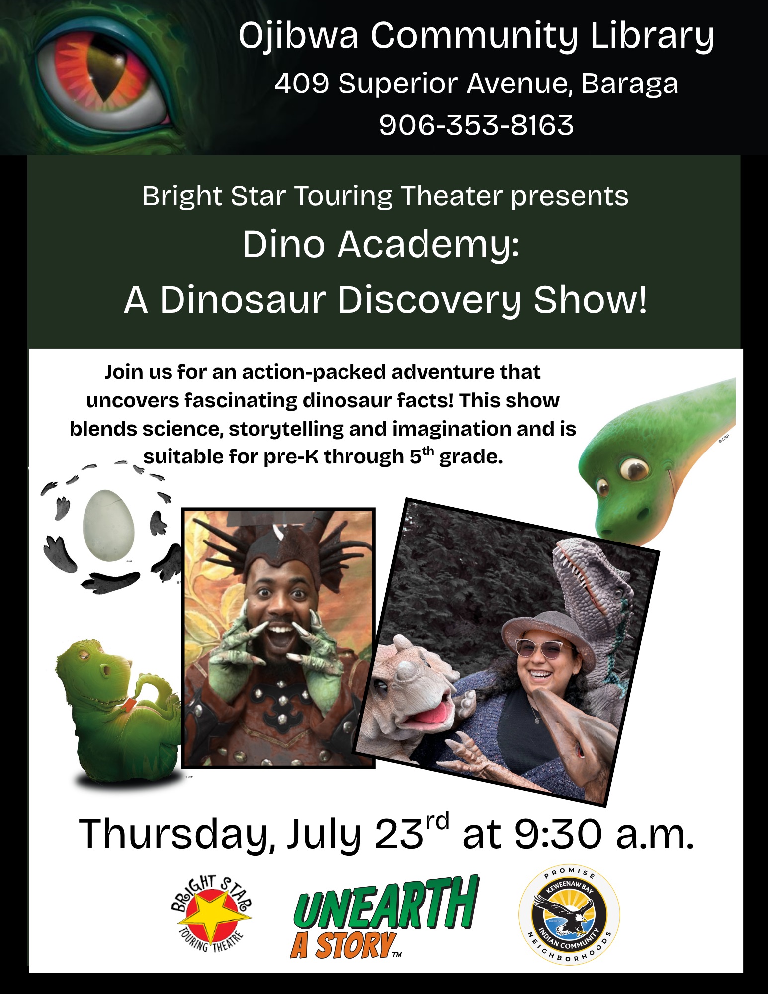 Bright Star Theater Dino Academy 2026