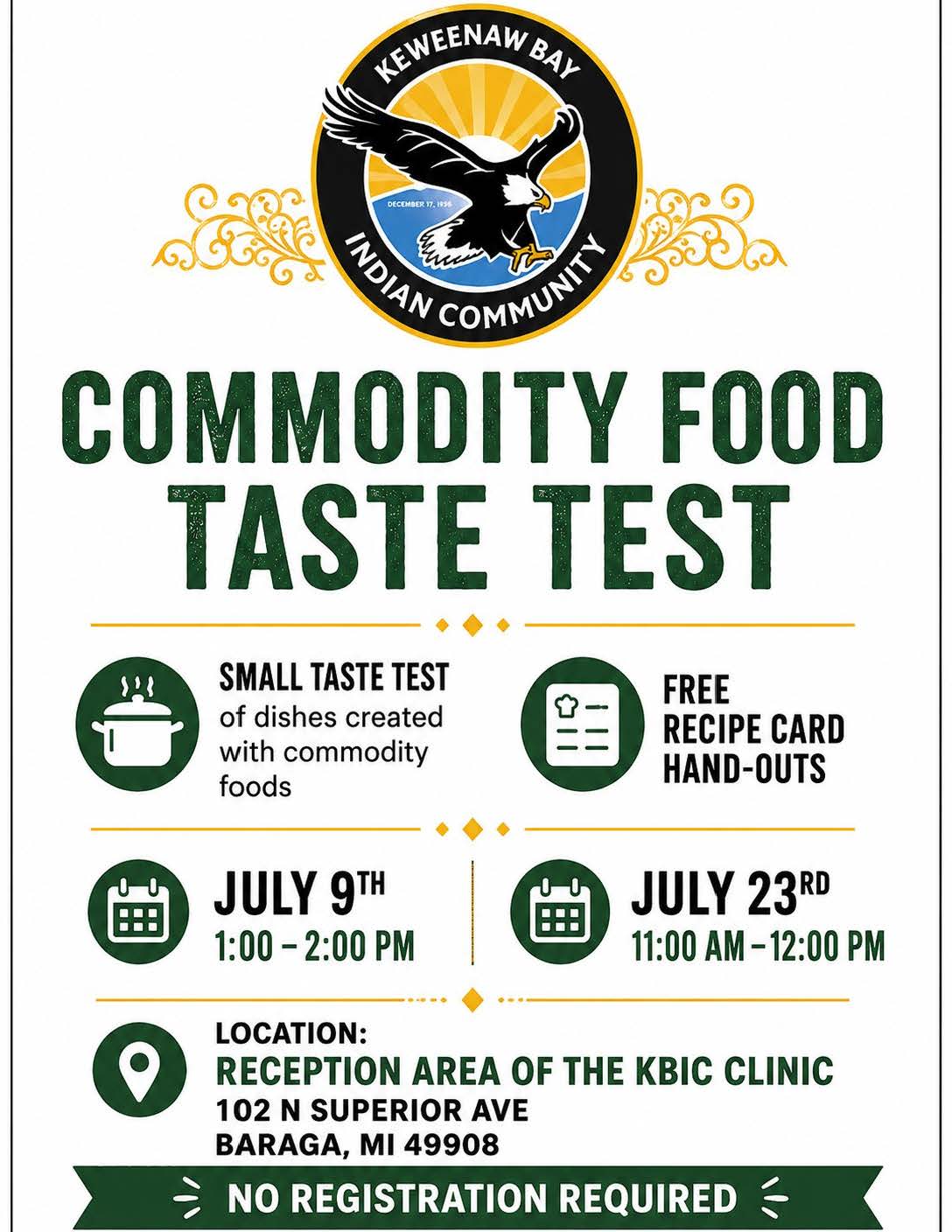 Commodity Foot Taste Test event notice