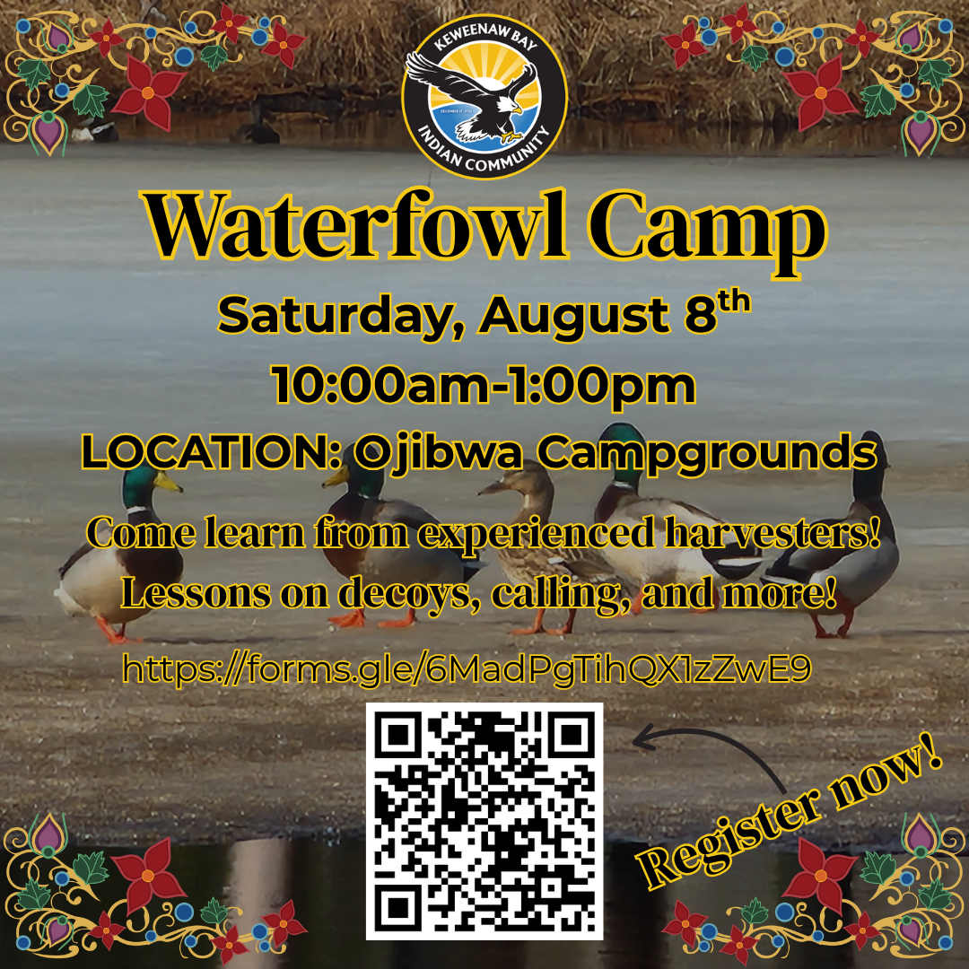 Waterfowl Camp notice