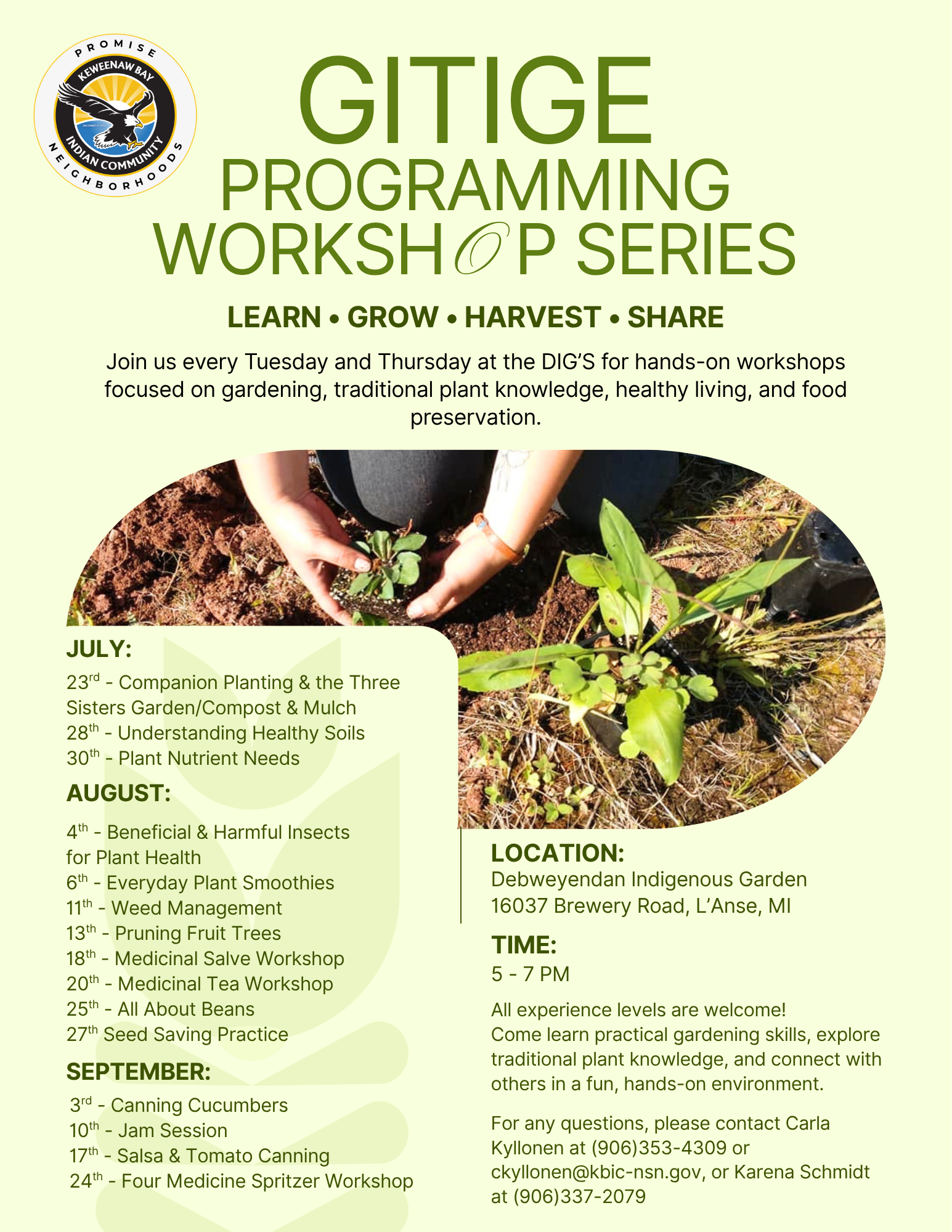 Gitige Programming Workshop Series notice