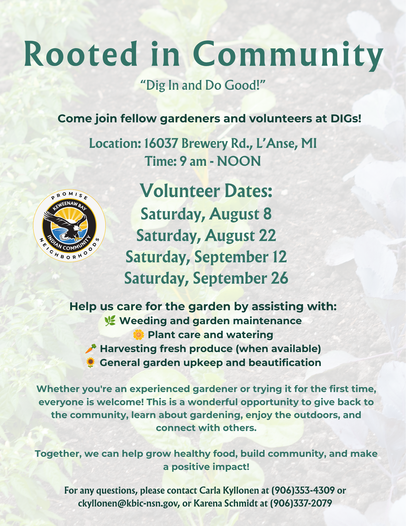Rooted in Community event notice