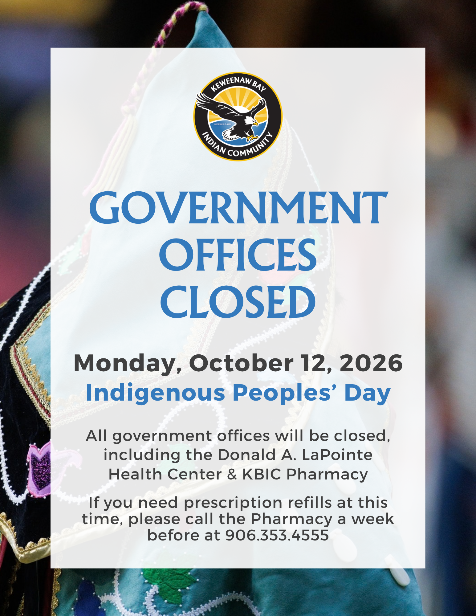 Government offices closed notice